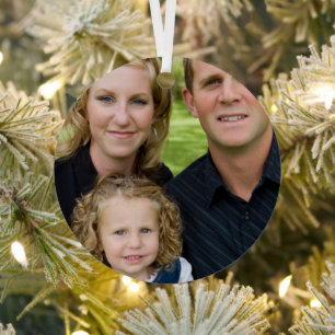 Brand Promotion Photo Metal Circle Ornament