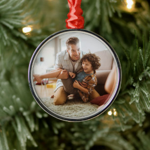 Brand Promotion Photo Premium Round Metal Ornament
