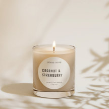 Brand & Scent White Minimalist Candle Label