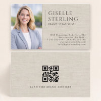 Brand Strategist Linen Photo QR Code