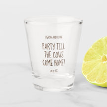 Brand Your Wedding Rustic Barn Series Shot Glass
