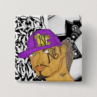 Branded 2 Inch Square Button