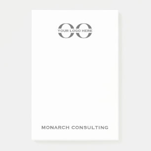 Branded 4x6 Note with Company Logo Grey Text