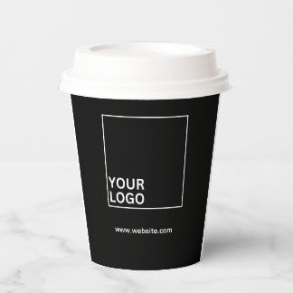 Branded Black Paper Coffee Cup