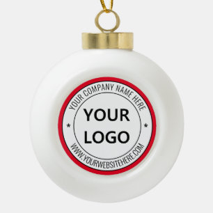 Branded Business Logo Christmas Ornament Template