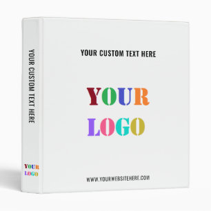 Branded Business Logo Custom Text Binder Example