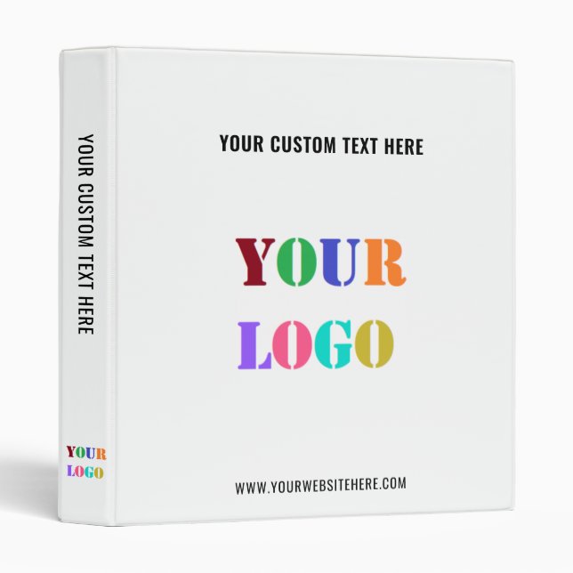 Branded Business Logo Custom Text Binder Example (Front/Spine)