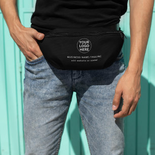 Branded Business Logo l Black & White Promotion  Fanny Pack