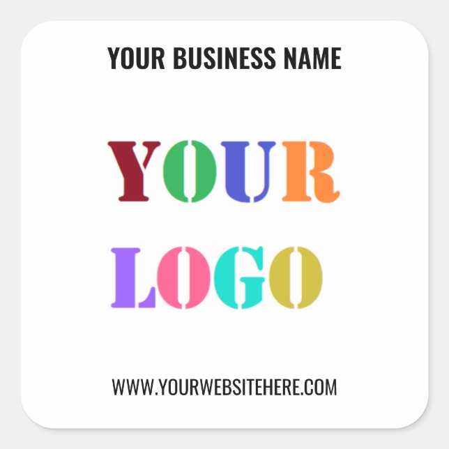 Branded Business Logo Promotional Stickers Example (Front)