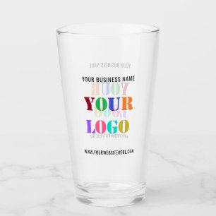 Branded Business Promotional Beer Glass Example