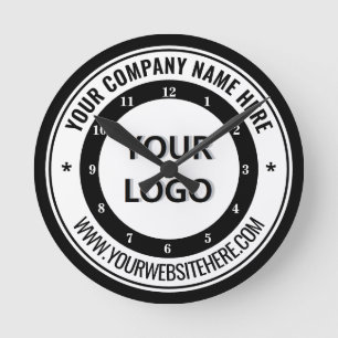 Branded Clock Upload Your Logo Add Text Name Info