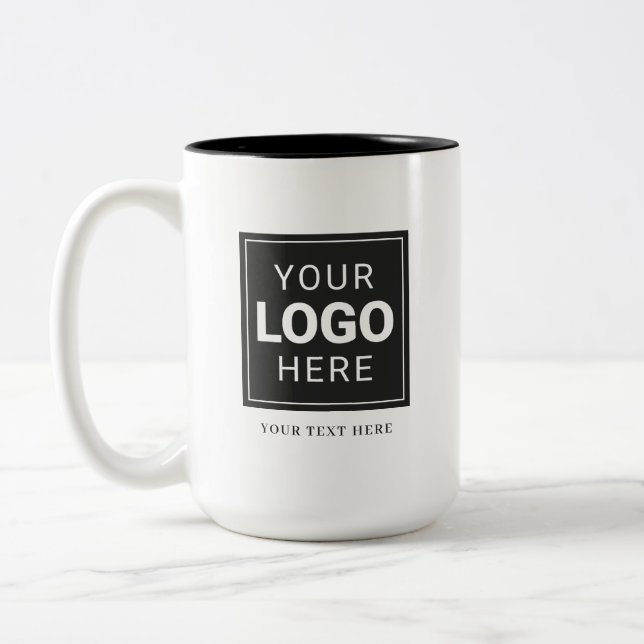 Branded Coffee Mug with Your Logo (Left)