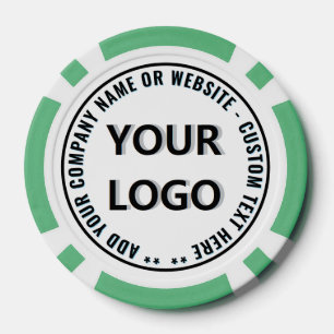 Branded Company Logo and Text Poker Chips Example