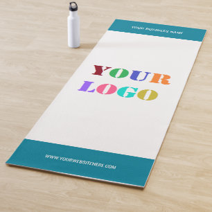 Branded Company Logo and Text Yoga Mat Example