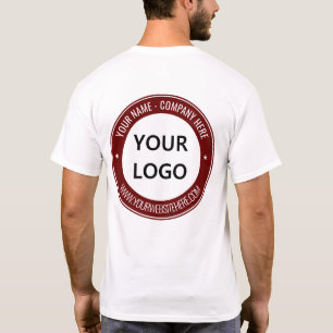 Branded Custom Company Logo T-Shirt Acc Text Info