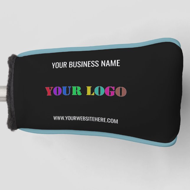 Branded Custom Logo and Text Golf Head Cover (Front)