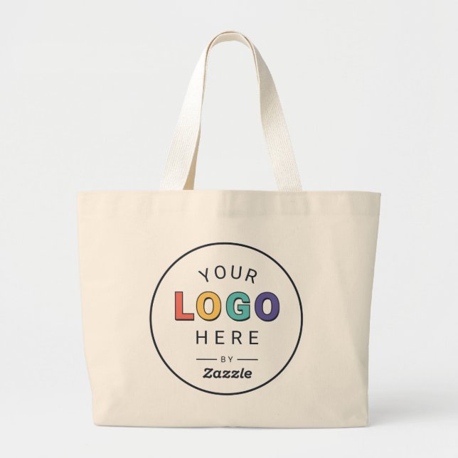 Branded Custom Logo Business Large Tote Bag (Front)