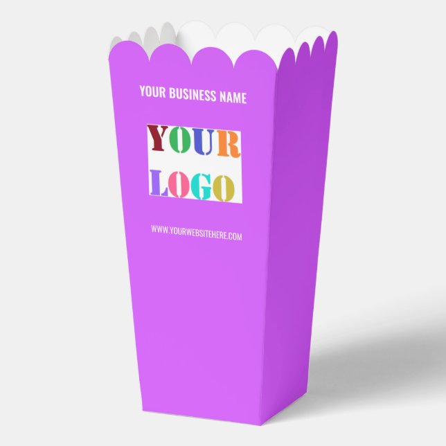 Branded Custom Logo Text Promotional Popcorn Boxes (Front)