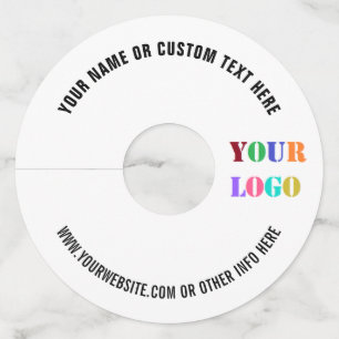 Branded Custom Logo Text Wine Glass Tag Template