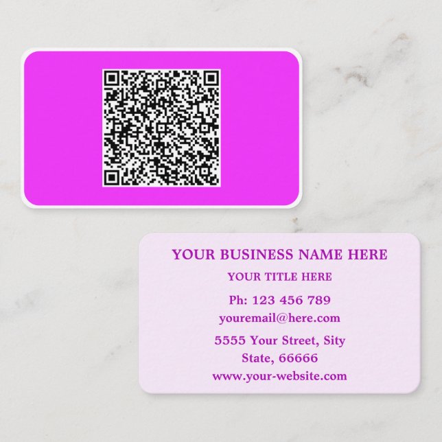 Branded Design Your QR Code Business Cards Example (Front/Back)