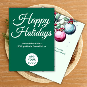  Branded Holiday Card   Upload Logo & Message