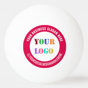 Branded Logo and Text Ping Pong Balls Example