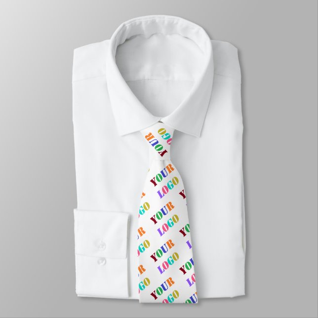 Branded Logo Promotional Business Neck Tie Example (Tied)