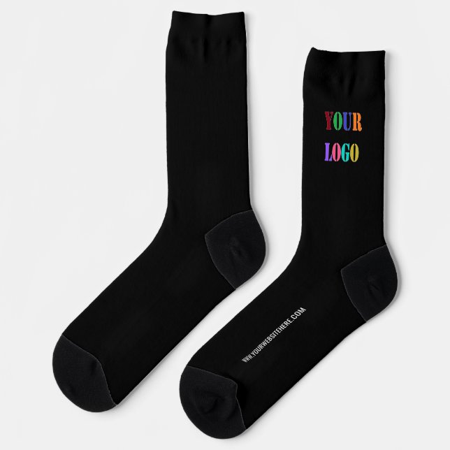 Branded Logo Text Your Business Promotional Socks (Left)