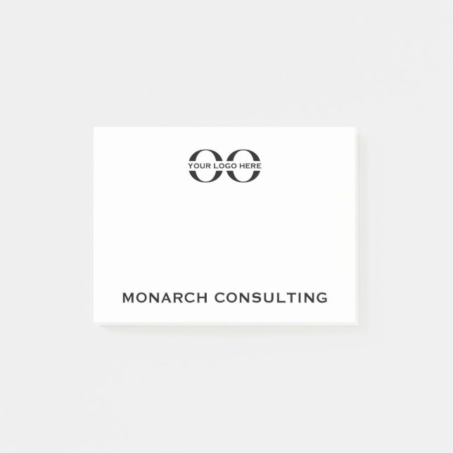 Branded Post It Note with Customizable Logo (Front)