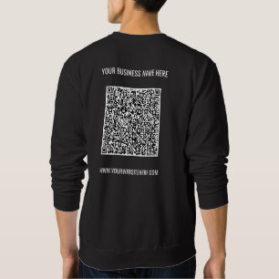 Branded QR Code and Text Your Business Sweatshirt