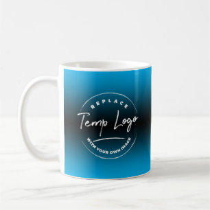 Branded with Your Corporate Logo, Blue Ombre Coffee Mug