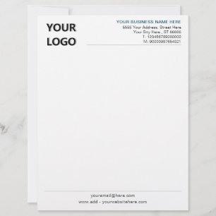 Branded Your Business Letterhead Example with Logo