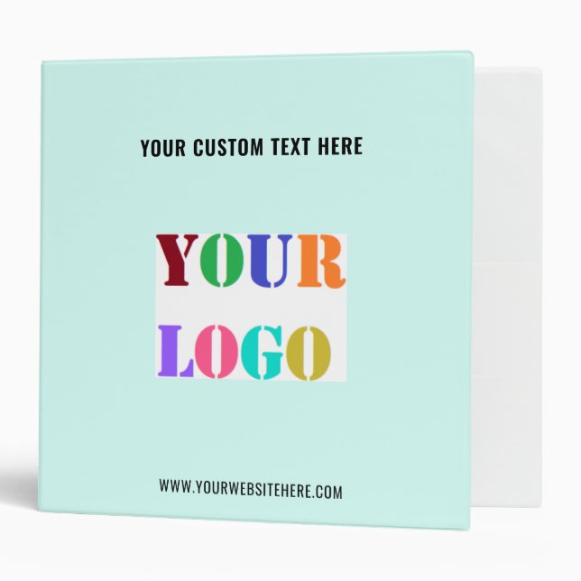 Branded Your Business Logo and Text Binder Example (Front/Inside)