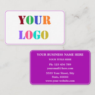 Branded Your Company Logo Business Cards Example