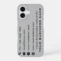 Branded Your Company Name Text Info iPhone Case
