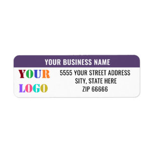Branded Your Logo Return Address Labels Example