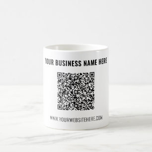 Branded Your QR Code and Text Coffee Mug Example