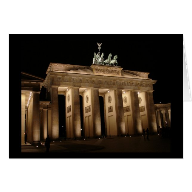 Brandenburg Gate at Night in Berlin, Germany (Front Horizontal)