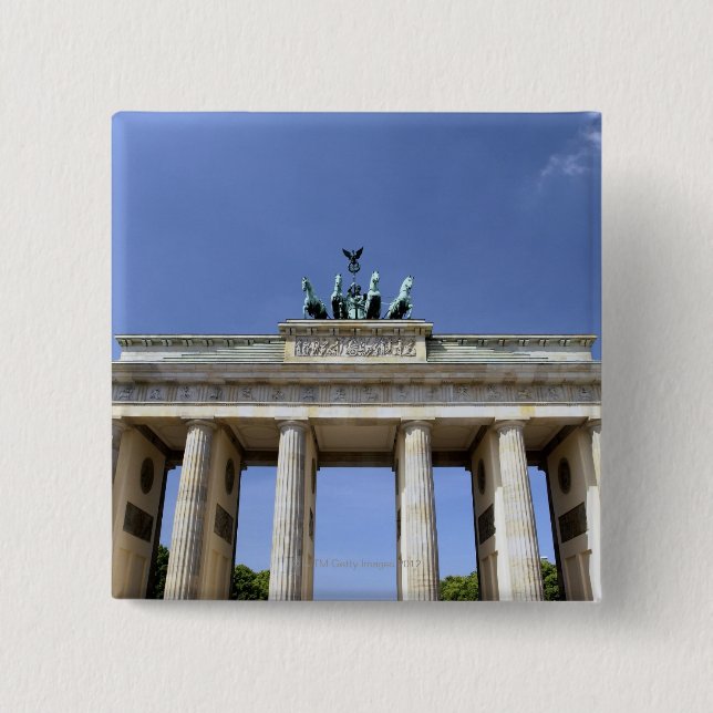 Brandenburg Gate, Berlin, Germany 2 Inch Square Button (Front)