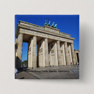 Brandenburg Gate, Berlin, Germany 2 Inch Square Button