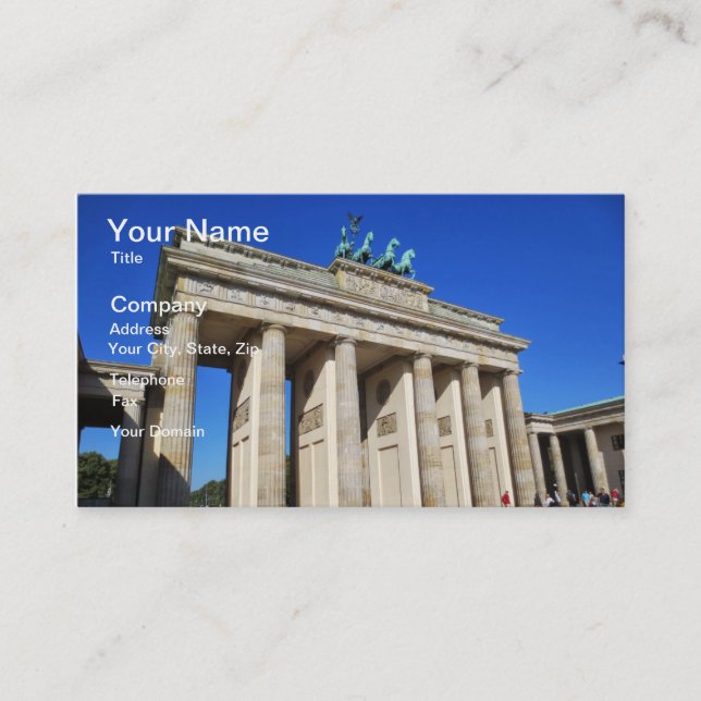 Brandenburg Gate, Berlin, Germany Business Card (Front)