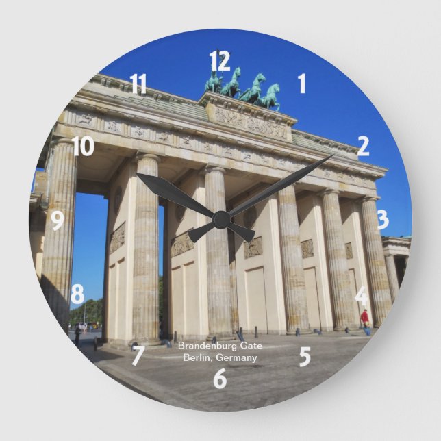 Brandenburg Gate, Berlin, Germany Large Clock (Front)