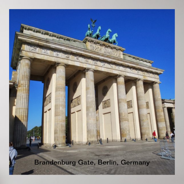 Brandenburg Gate, Berlin, Germany Poster (Front)