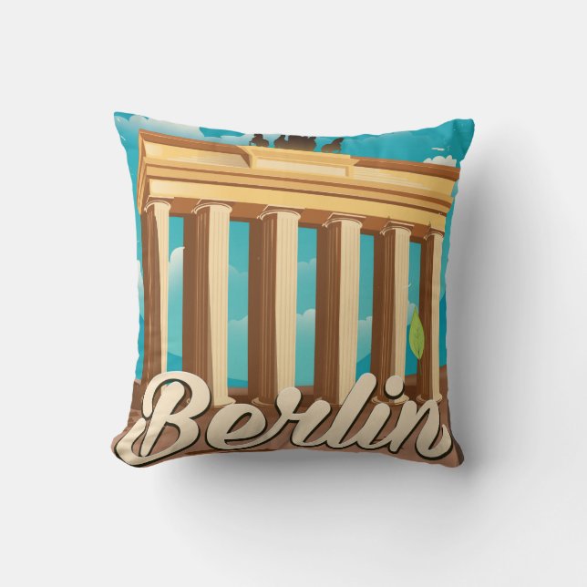 Brandenburg gate Berlin Throw Pillow (Front)