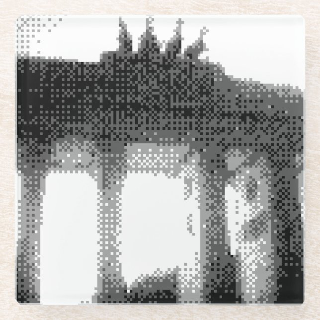 brandenburg gate glass coaster (Front)