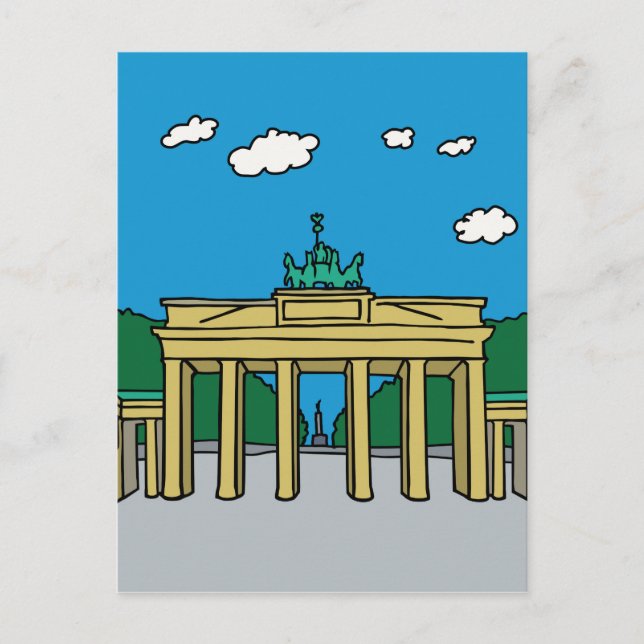 Brandenburg Gate in Berlin Postcard (Front)