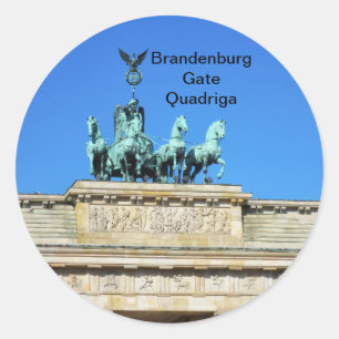 Brandenburg Gate Quadriga in Berlin, Germany Classic Round Sticker