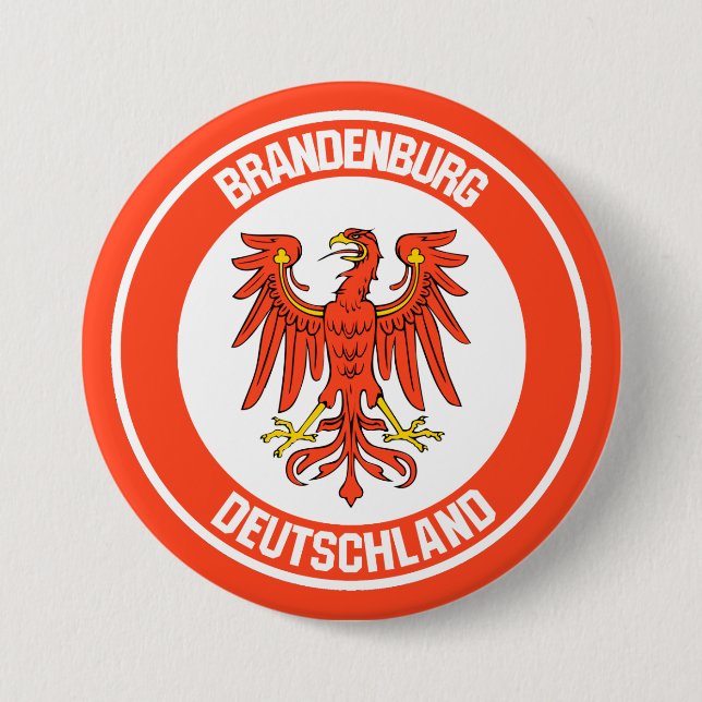 Brandenburg Round Emblem 3 Inch Round Button (Front)