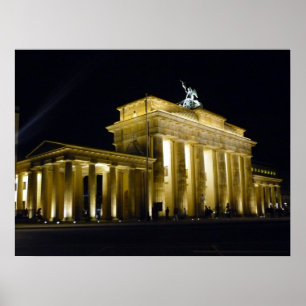 brandenburg tor night poster
