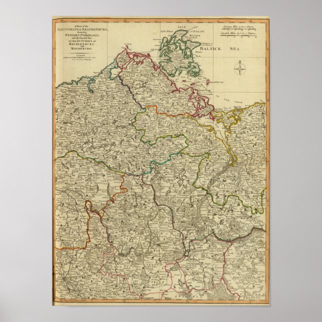 Brandenburg, W Pomerania Poster (Front)